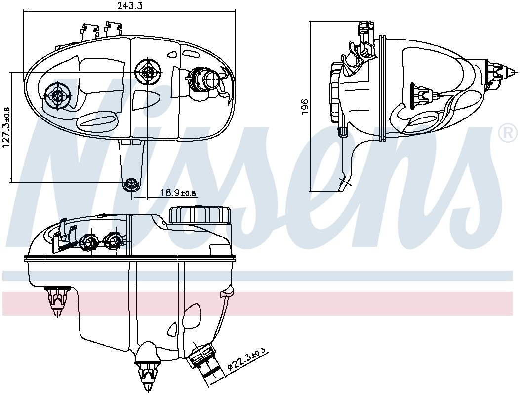 Nissens Engine Coolant Reservoir 996276