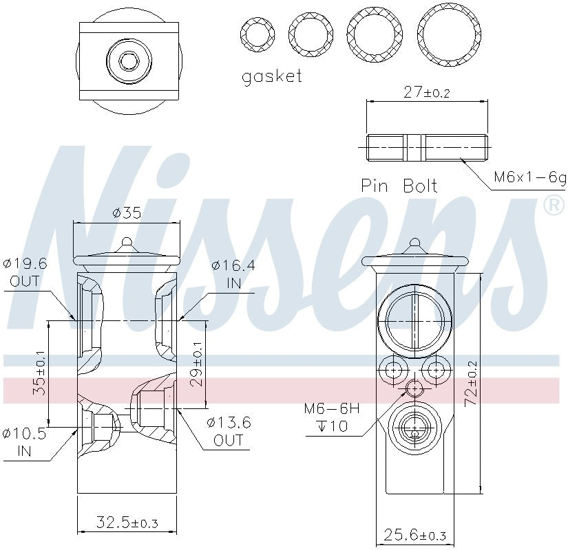 Nissens A/C Expansion Valve 999238