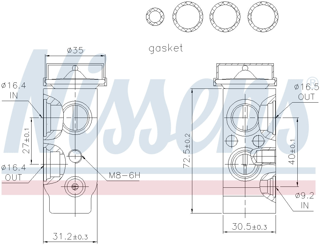 Nissens A/C Expansion Valve 999261 image 3