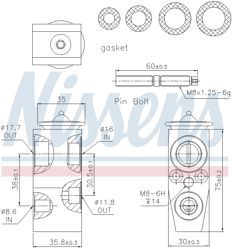 Nissens A/C Expansion Valve 999285 image 3