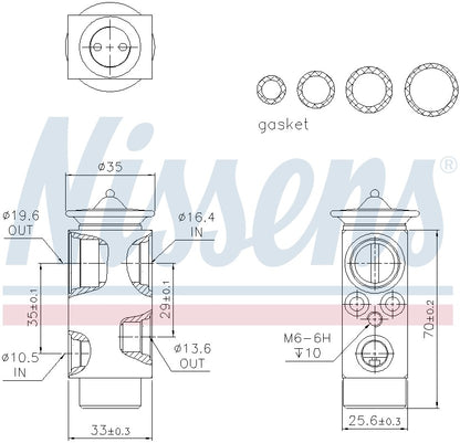 Nissens A/C Expansion Valve 999312
