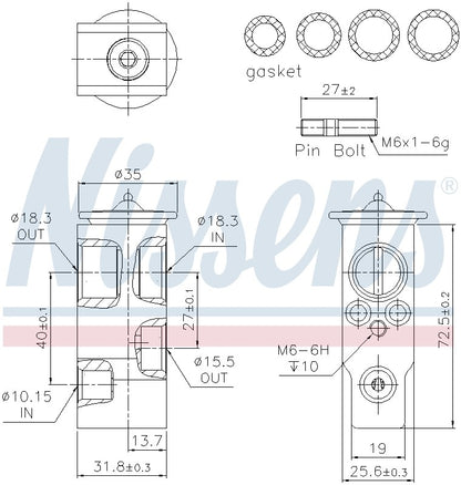 Nissens A/C Expansion Valve 999385