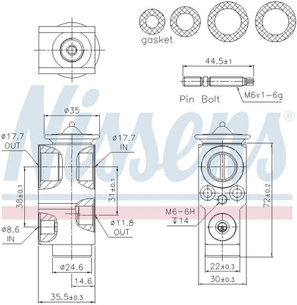 Nissens A/C Expansion Valve 999390