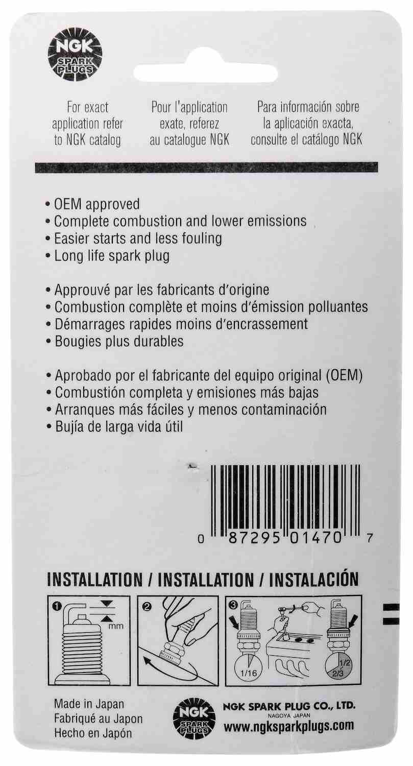 NGK BLYB Spark Plug Box of 6 (BR9ES SOLID) 1470