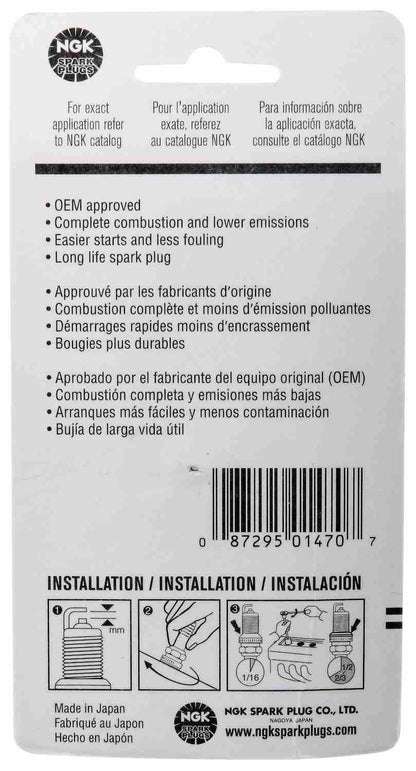 NGK BLYB Spark Plug Box of 6 (BR9ES SOLID) 1470