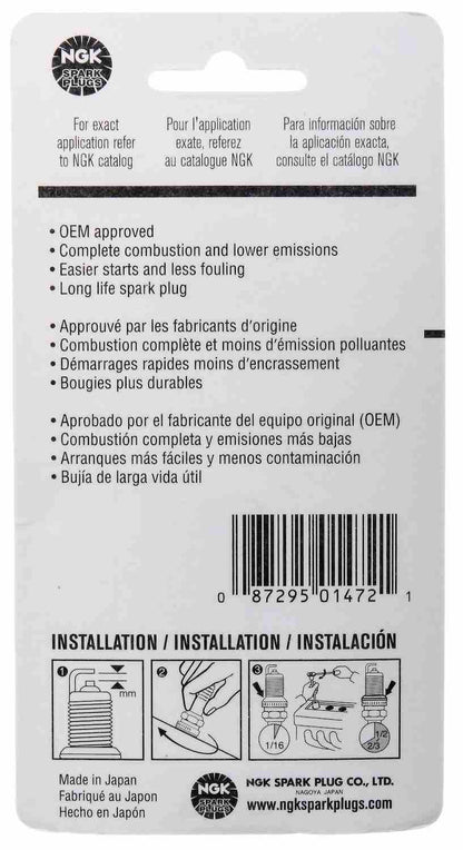NGK BLYB Spark Plug Box of 6 (BR9HS-10) 1472