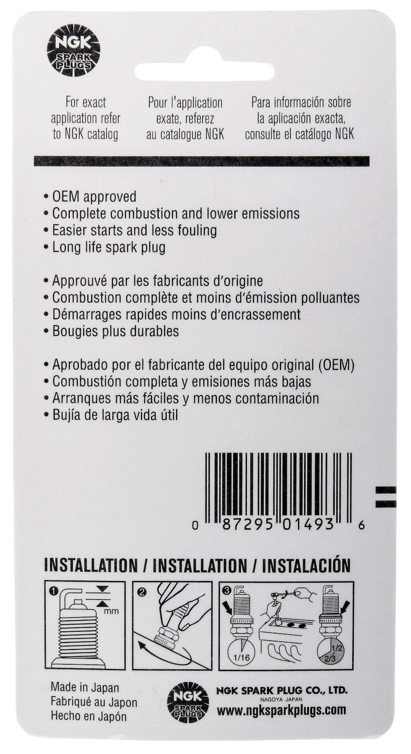 NGK BLYB Spark Plug Box of 6 (CR9EK) 1493