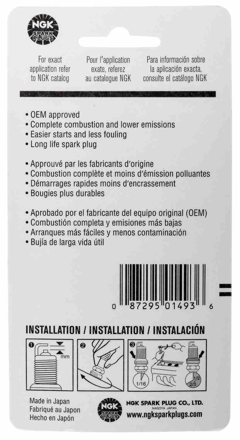 NGK BLYB Spark Plug Box of 6 (CR9EK) 1493