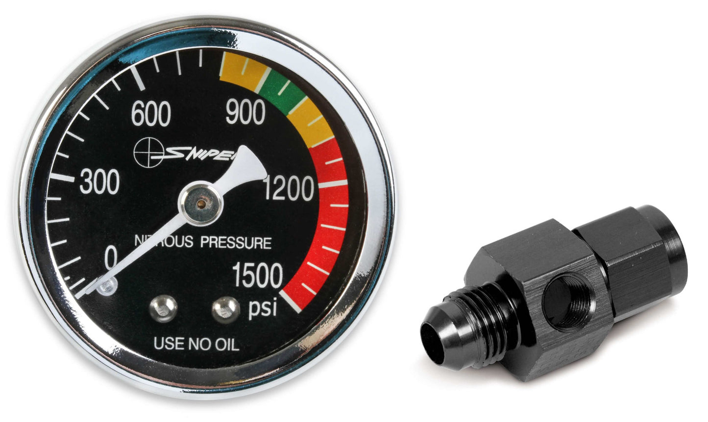 NITROUS OXIDE SYSTEMS Sniper 1 1/2in N2O Gauge Comes w/AN-6 Adapter Gauges and Accessories Individual Gauges main image