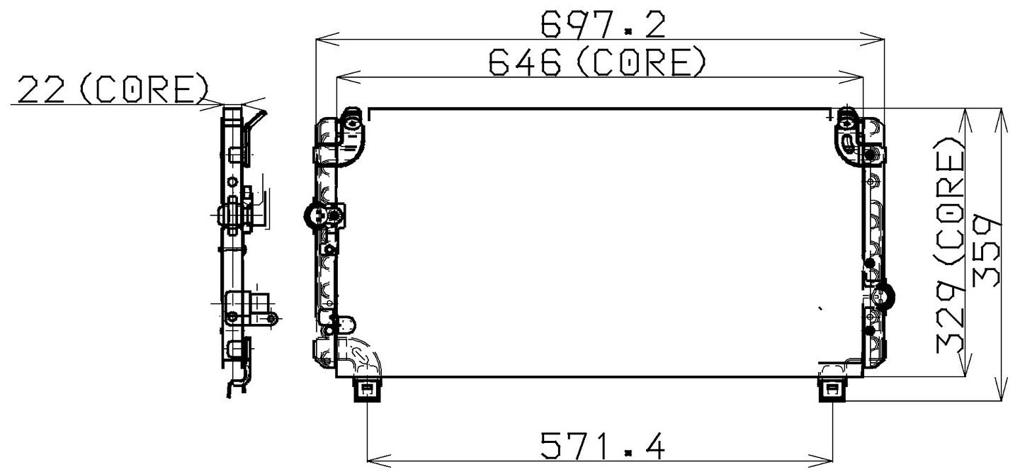 DENSO Auto Parts A/C Condenser 477-0110