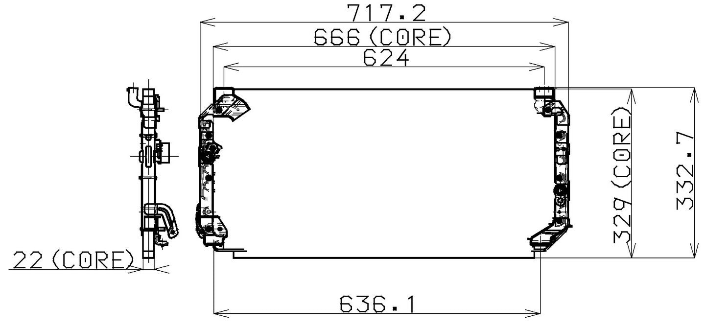 DENSO Auto Parts A/C Condenser 477-0112