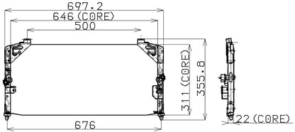 DENSO Auto Parts A/C Condenser 477-0117