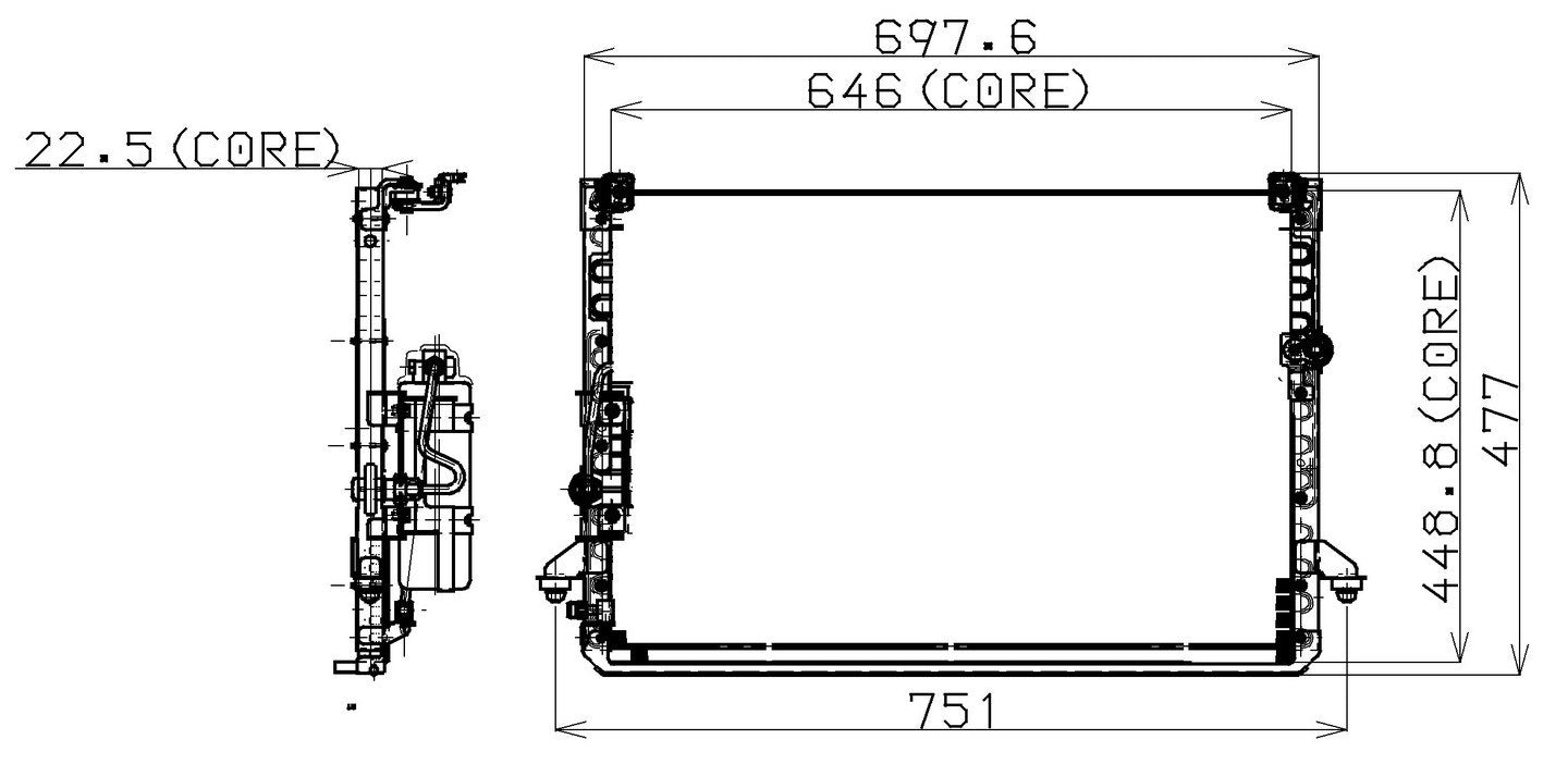 DENSO Auto Parts A/C Condenser 477-0125