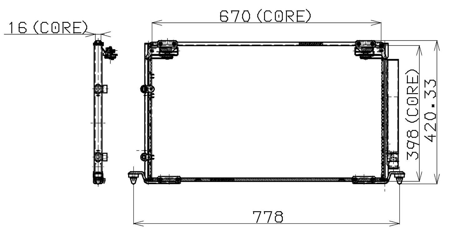DENSO Auto Parts A/C Condenser 477-0500