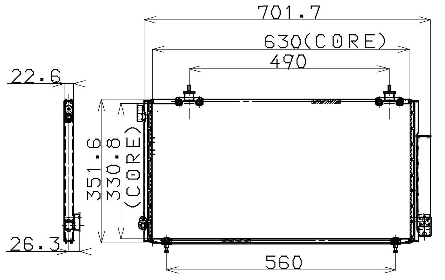 DENSO Auto Parts A/C Condenser 477-0501