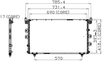 DENSO Auto Parts A/C Condenser 477-0503