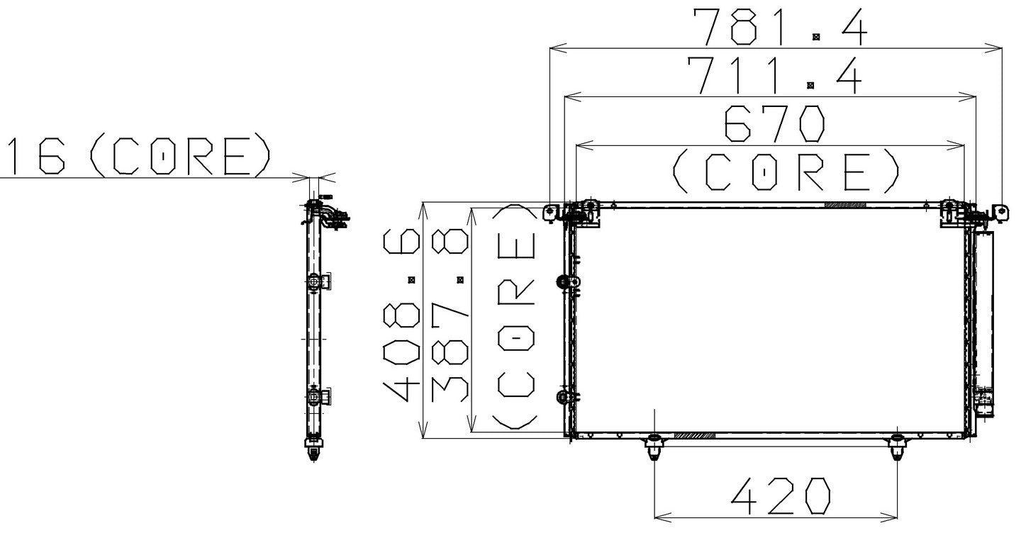 DENSO Auto Parts A/C Condenser 477-0506