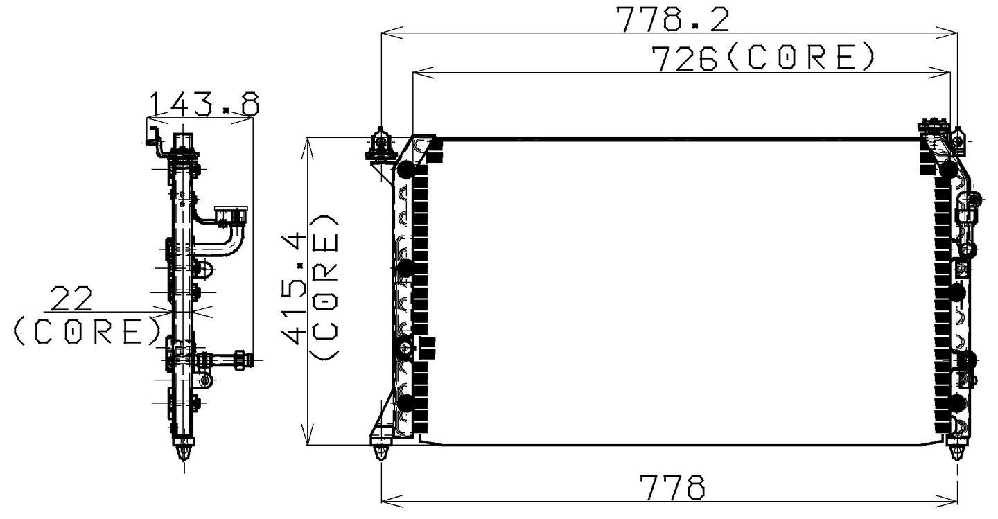 DENSO Auto Parts A/C Condenser 477-0511