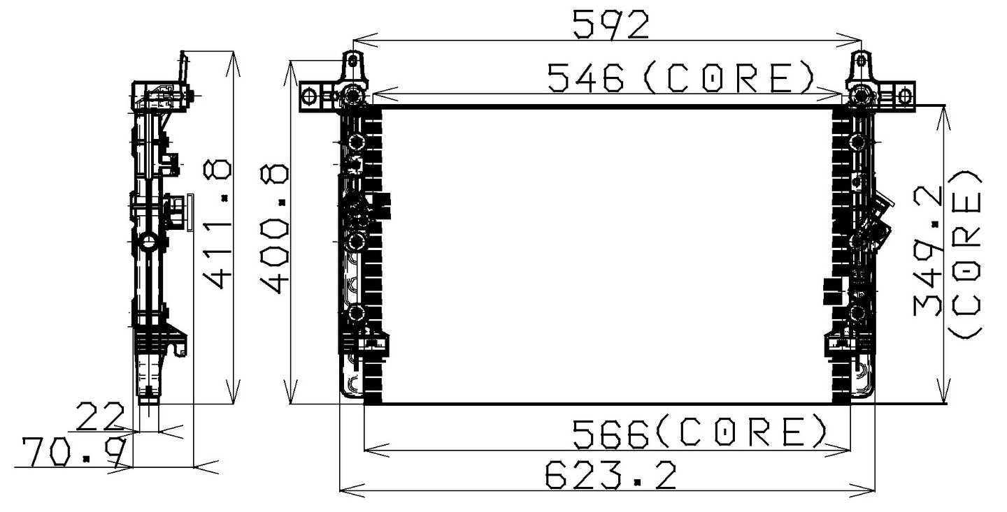 DENSO Auto Parts A/C Condenser 477-0514
