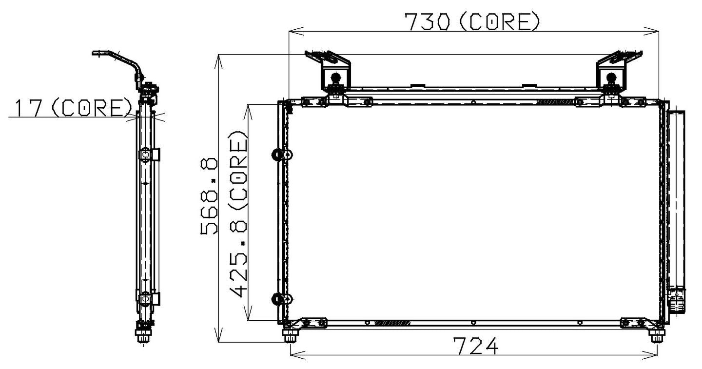 DENSO Auto Parts A/C Condenser 477-0519