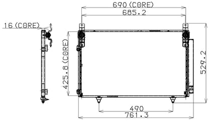 DENSO Auto Parts A/C Condenser 477-0550