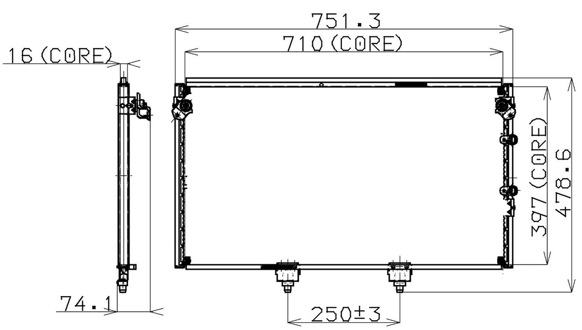 DENSO Auto Parts A/C Condenser 477-0552