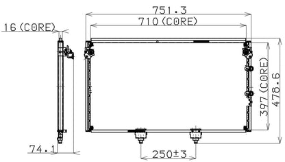 DENSO Auto Parts A/C Condenser 477-0552