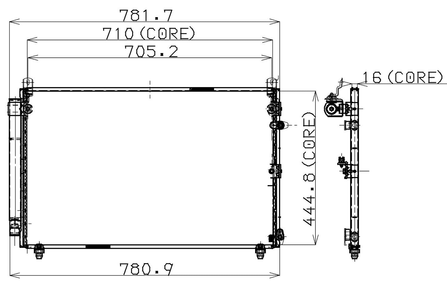 DENSO Auto Parts A/C Condenser 477-0553
