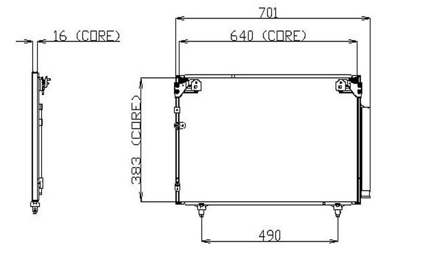 DENSO Auto Parts A/C Condenser 477-0576