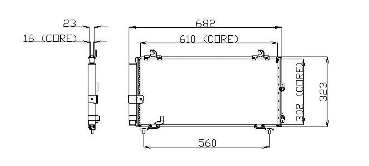 DENSO Auto Parts A/C Condenser 477-0595