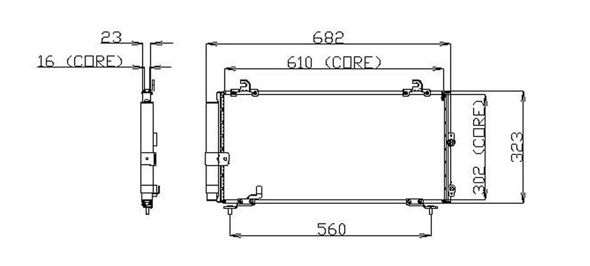 DENSO Auto Parts A/C Condenser 477-0595