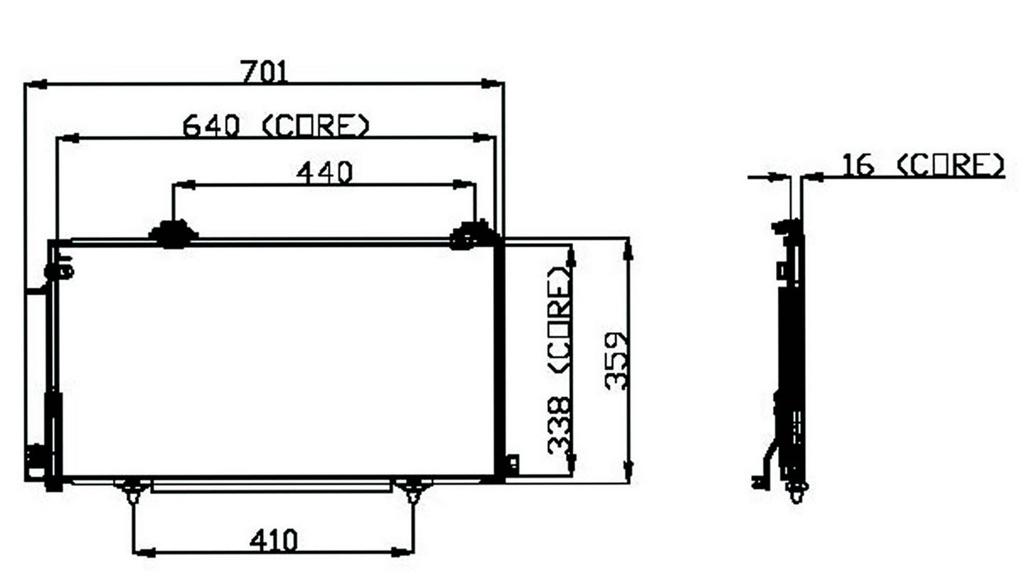DENSO Auto Parts A/C Condenser 477-0596