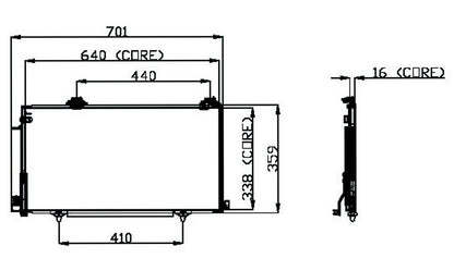 DENSO Auto Parts A/C Condenser 477-0596