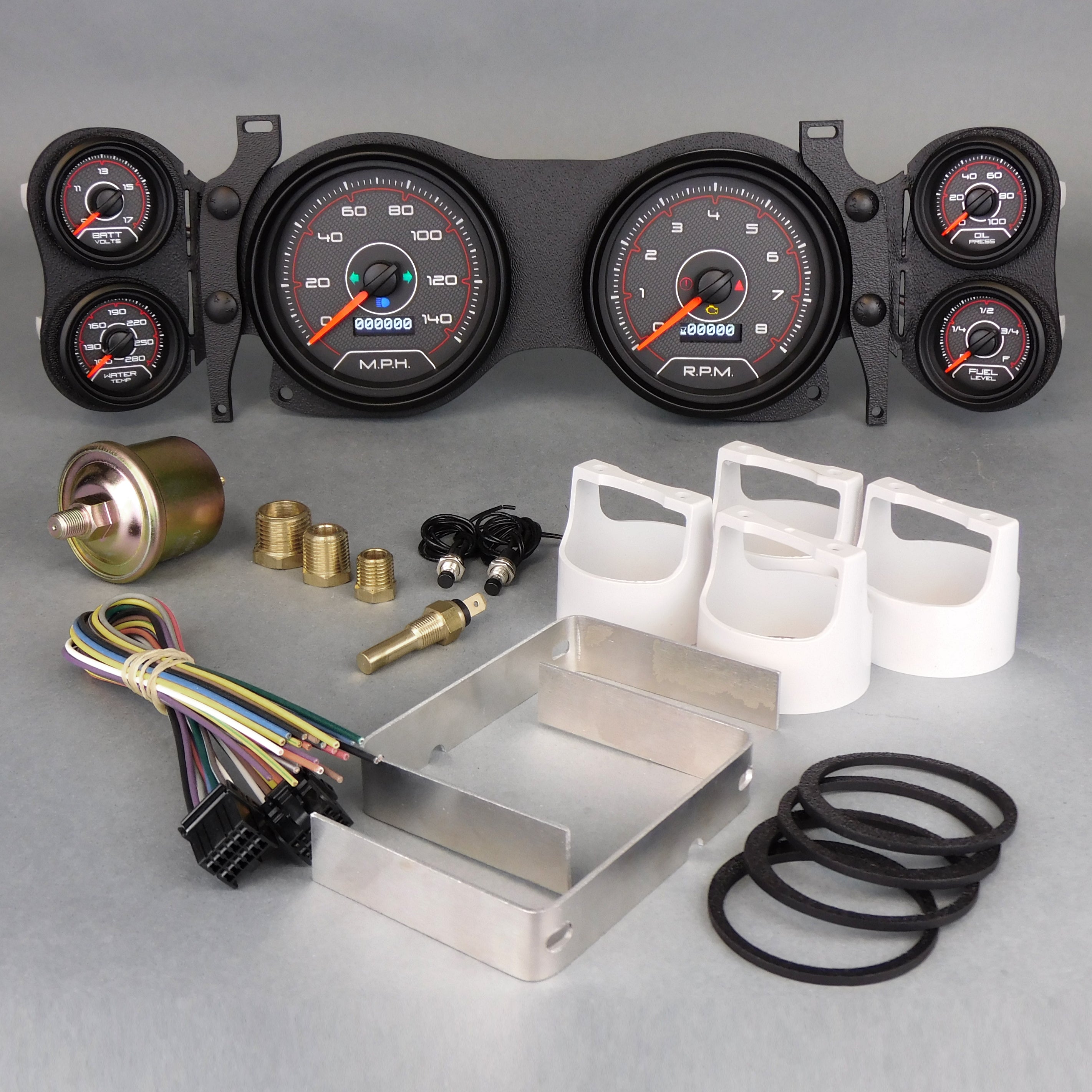 New Vintage USA Gauge Kit Camaro 70-78 CFR Red Gauge Kits Analog Gauge Kits main image