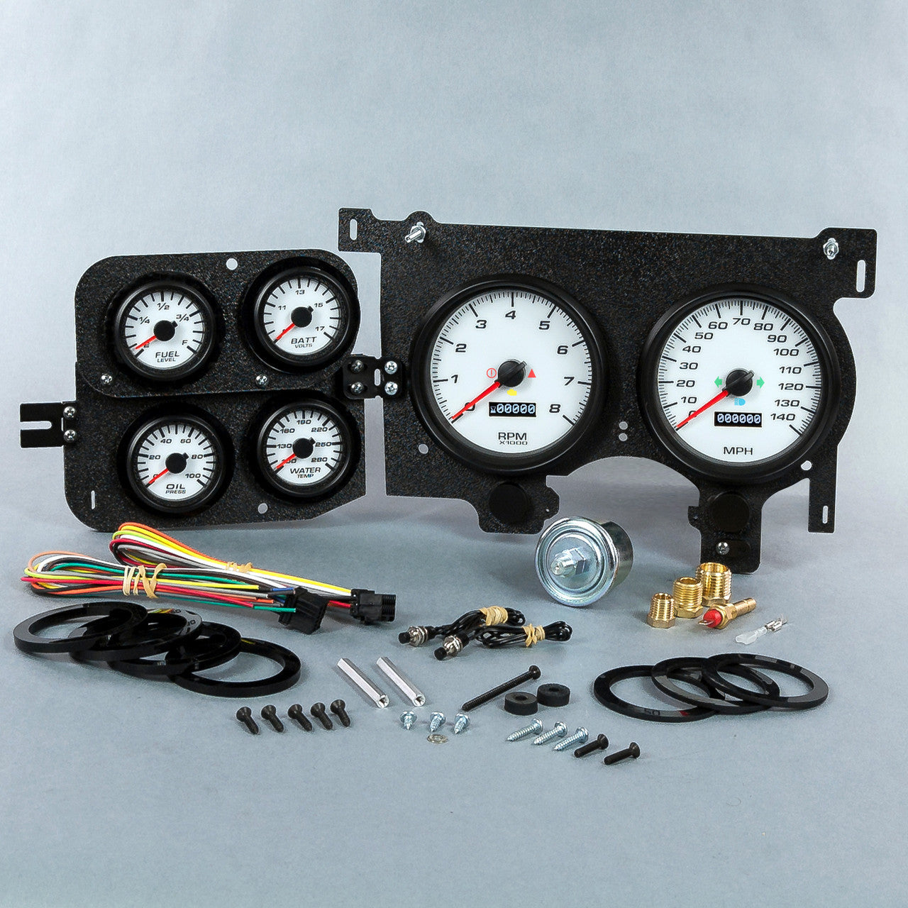 New Vintage USA 73-87 Chevy F/S Performn ce II White Gauge Kits Analog Gauge Kits main image