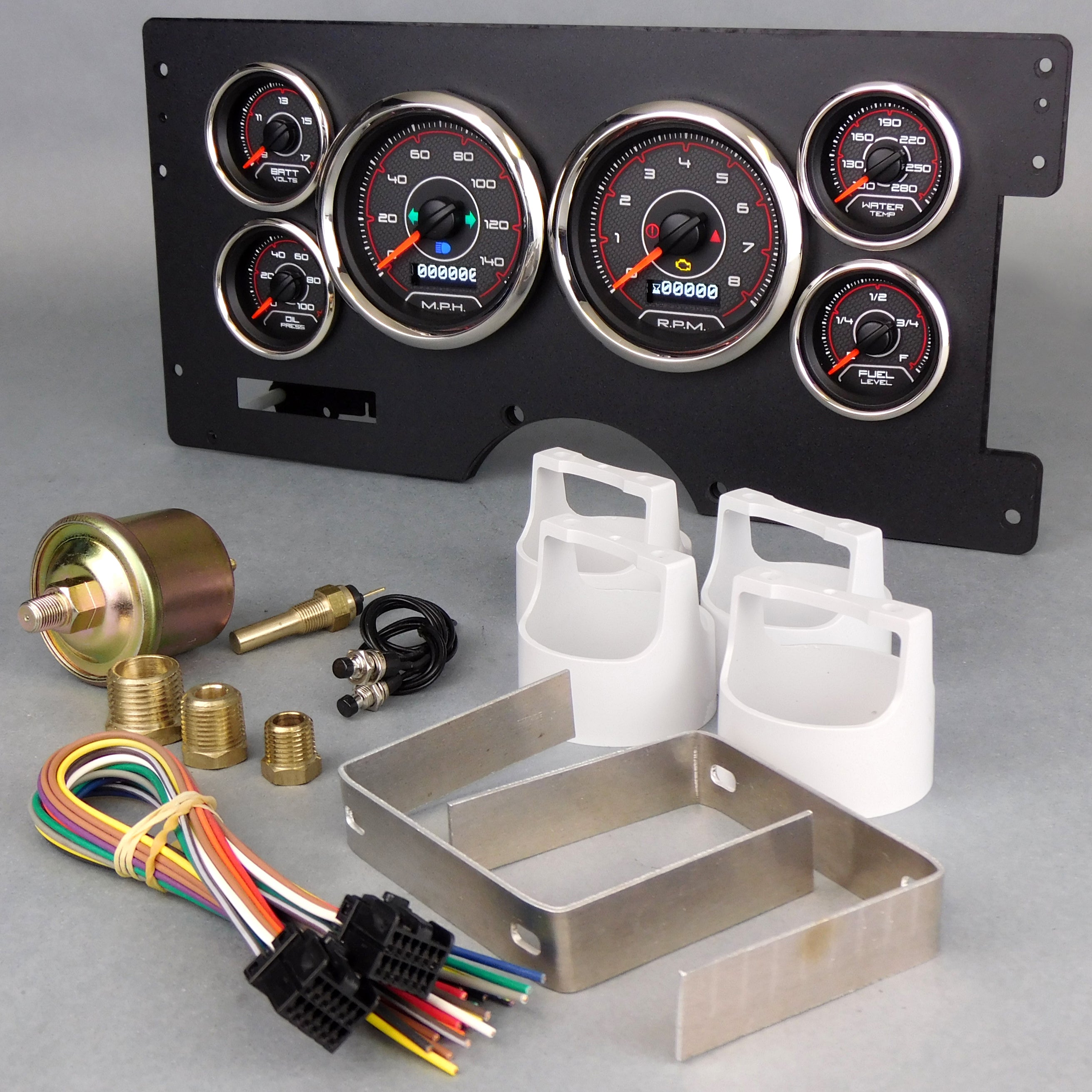 New Vintage USA Gauge Kit GM Truck 88-94 F/S CFR Red Gauge Kits Analog Gauge Kits main image