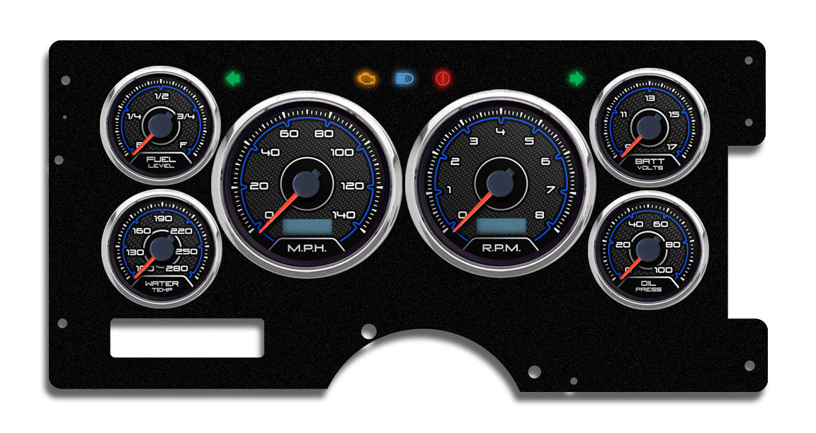 NEW VINTAGE USA Gauge Kit GM Truck 88-94 CFR Blue Gauges and Accessories Gauge Kits main image