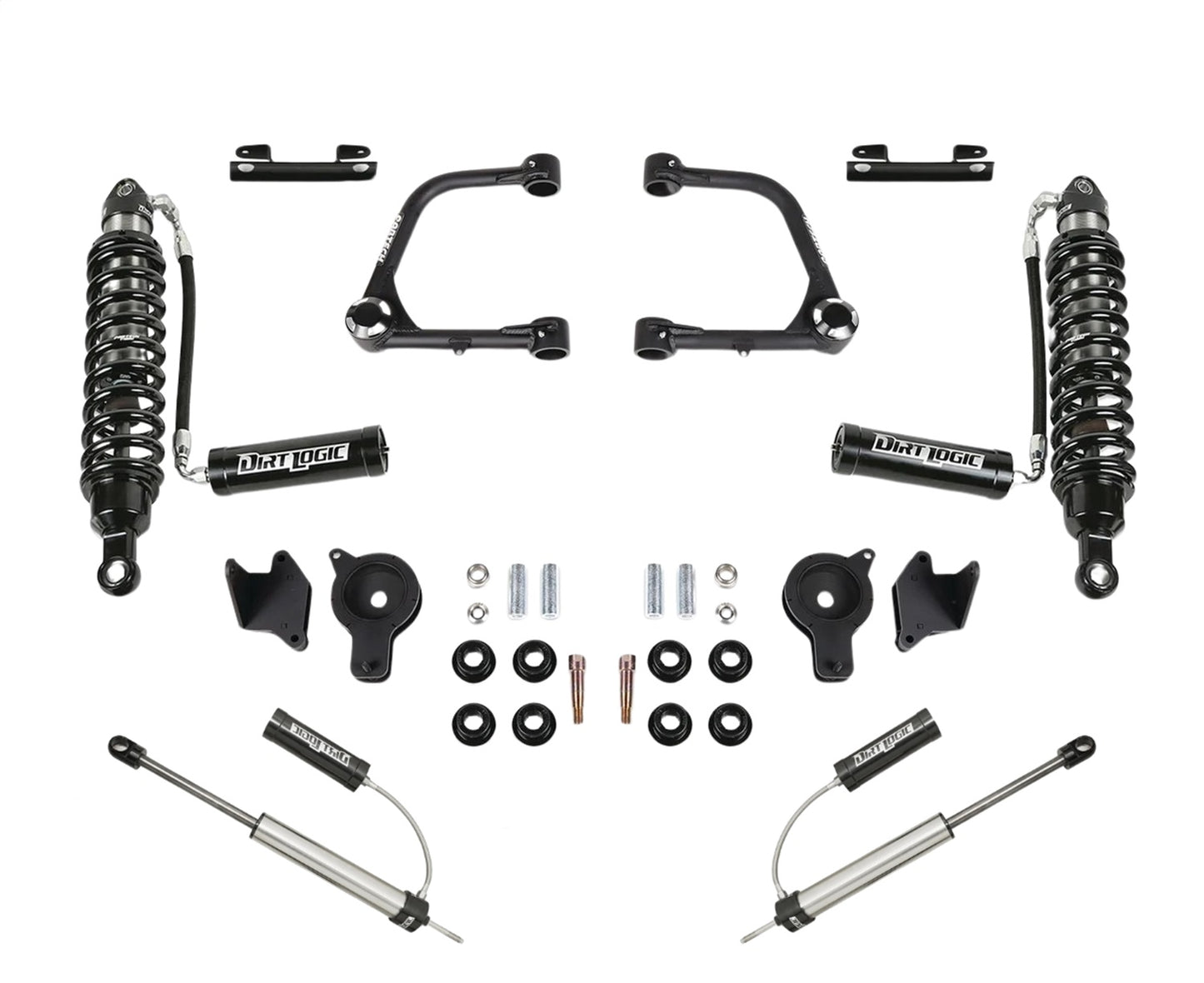 Fabtech 2024 Toyota Tacoma 4WD 3in UCA Kit w/ Uniballs & 2.5 Coilovers & 2.25 Dirt Logic Shocks K7103DL