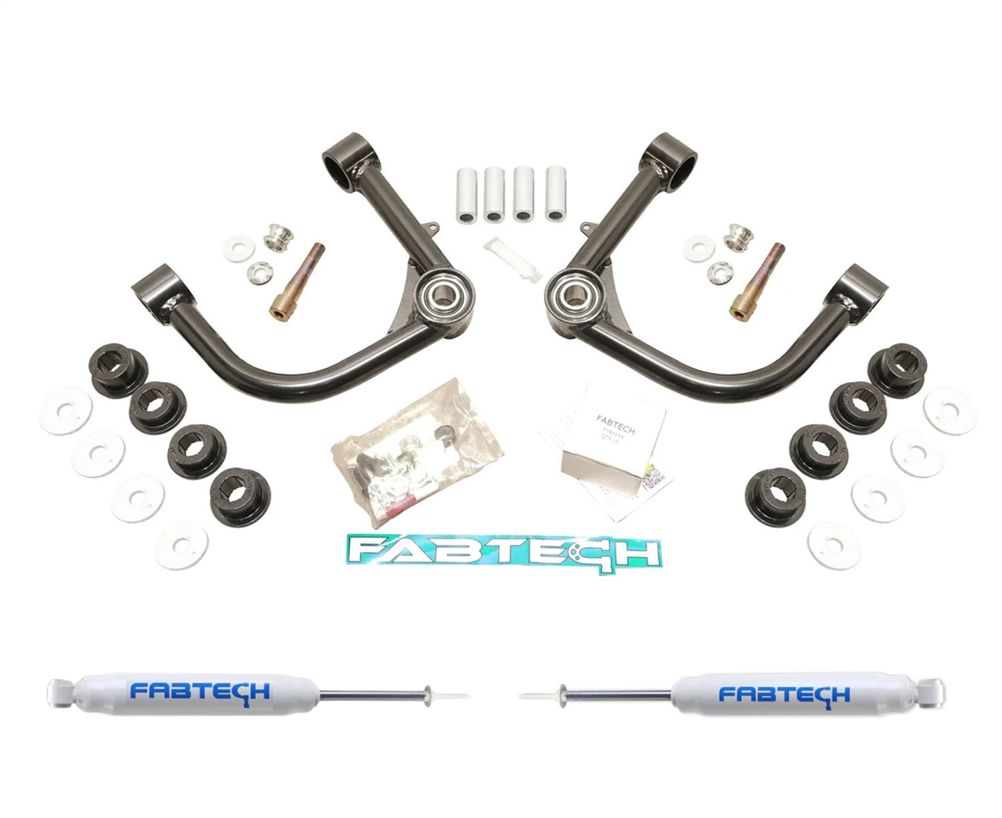 Fabtech 2024 Toyota Tacoma 4WD 3in UCA Kit w/ Uniballs & Shock Spacers & Performance Shocks K7102
