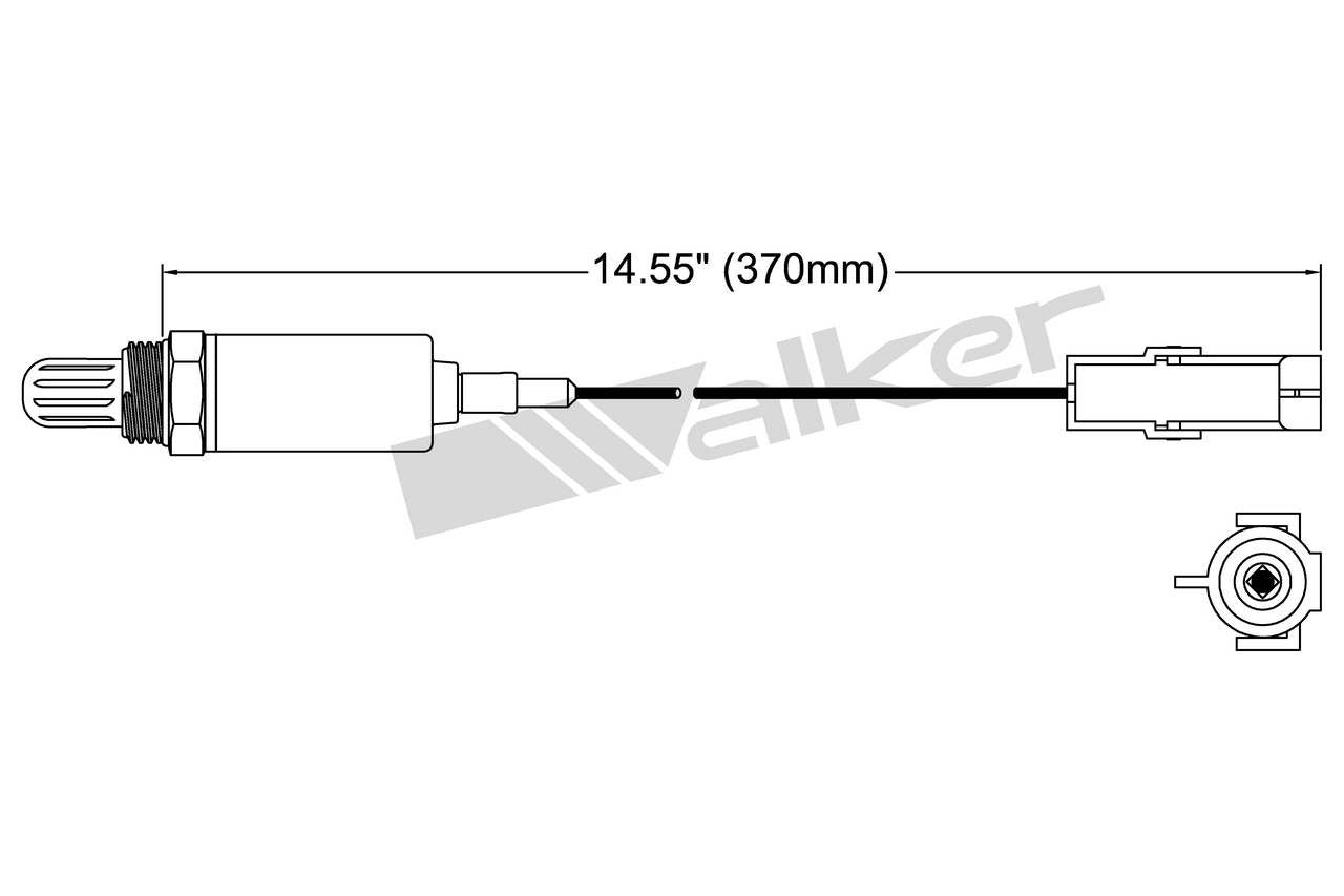 Walker Products Walker Products 250-21001 Oxygen Sensor 1-W Direct Fit 250-21001