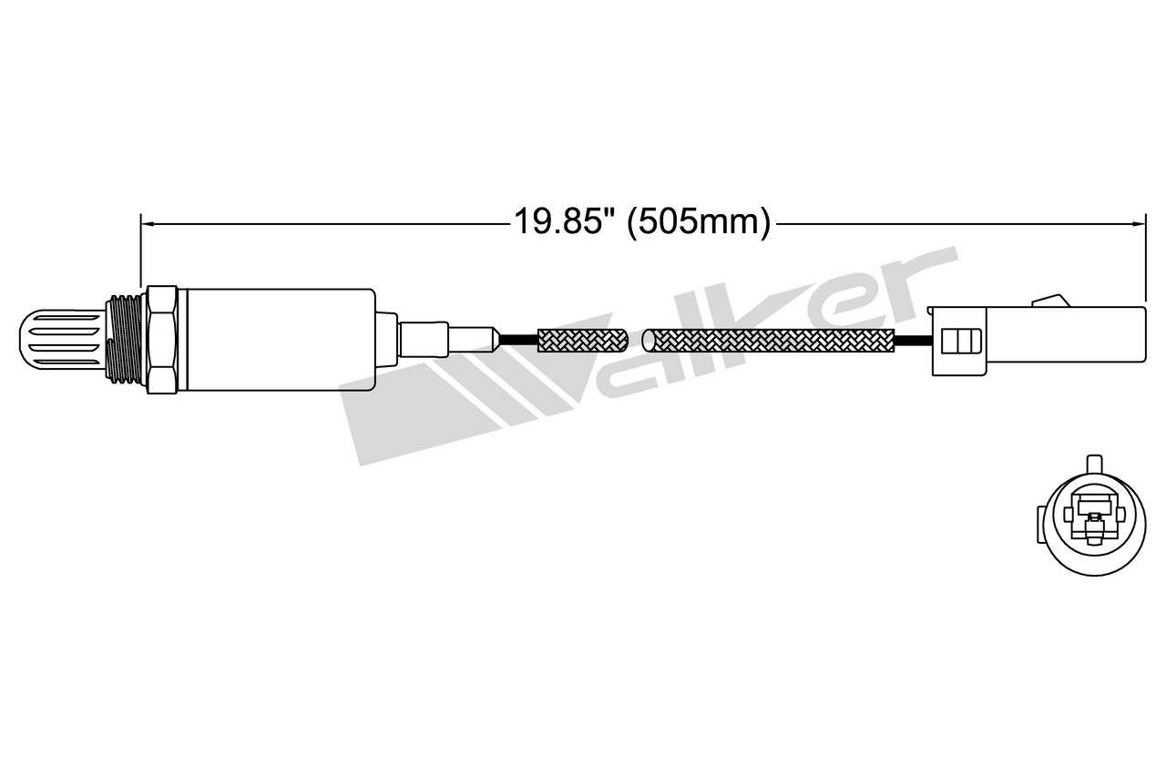 Walker Products Walker Products 250-21005 Oxygen Sensor 1-W Direct Fit 250-21005