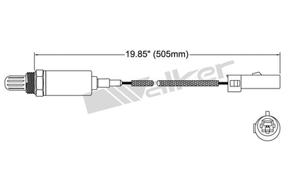 Walker Products Walker Products 250-21005 Oxygen Sensor 1-W Direct Fit 250-21005