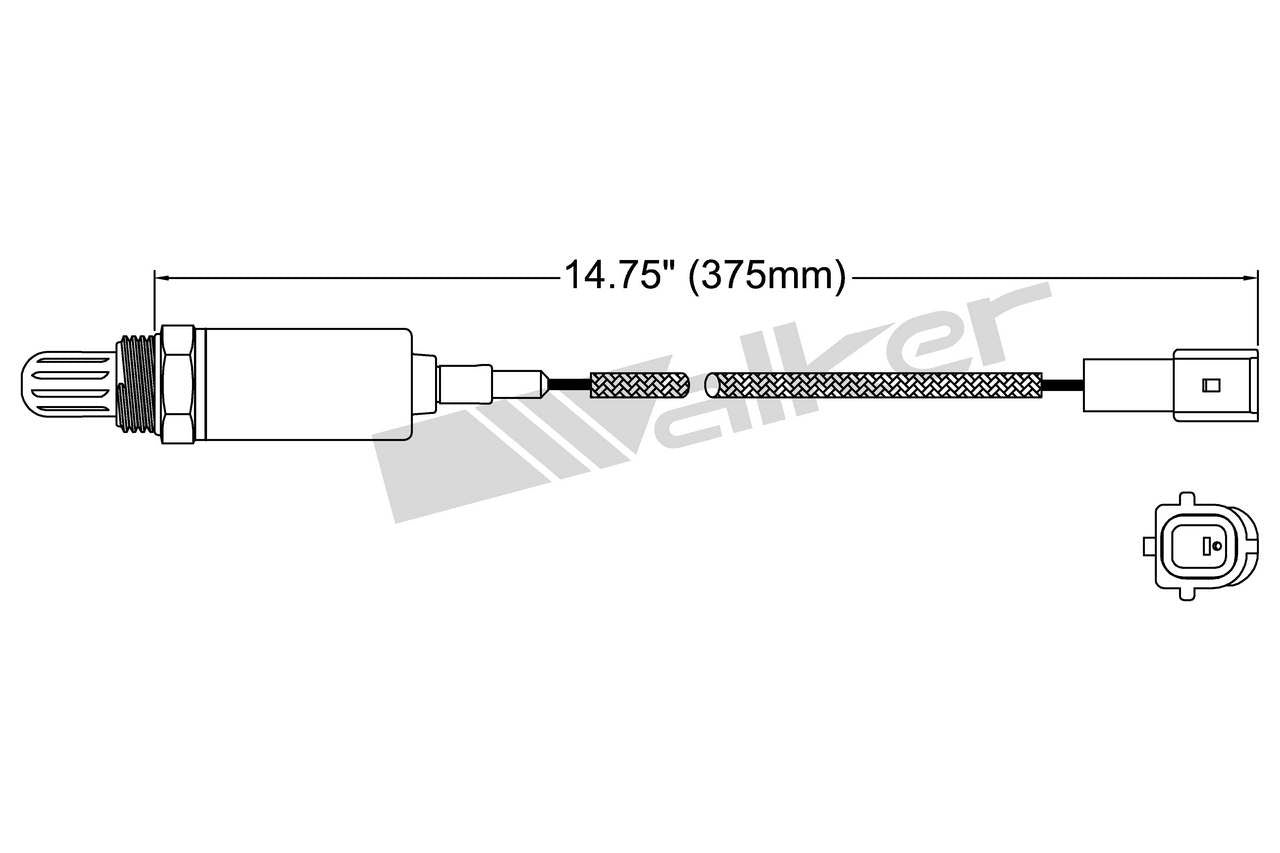 Walker Products Walker Products 250-21026 Oxygen Sensor 1-W Direct Fit 250-21026