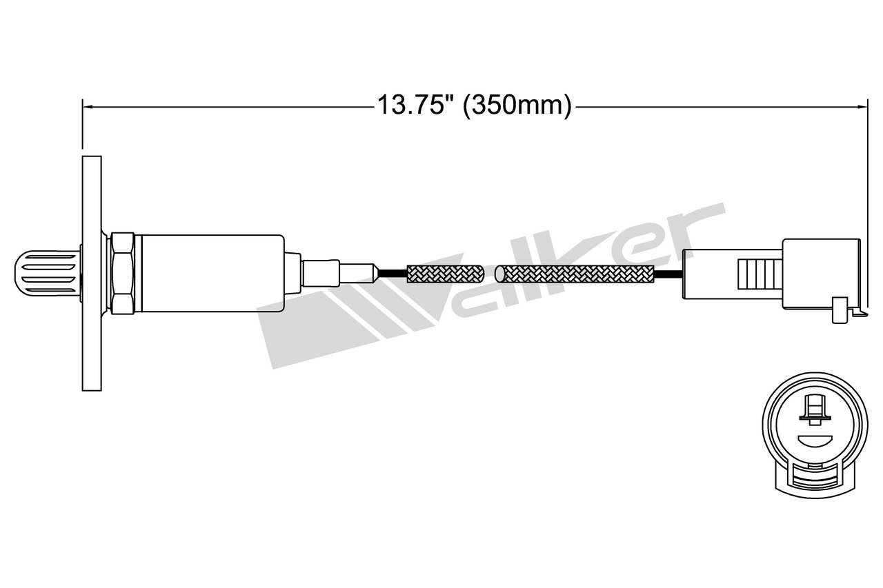 Walker Products Walker Products 250-21051 Oxygen Sensor 1-W Direct Fit W/Flange 250-21051