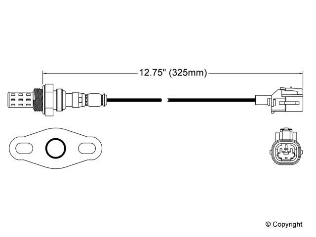 Walker Products Walker Products 250-21053 Oxygen Sensor 1-W Direct Fit W/Flange 250-21053