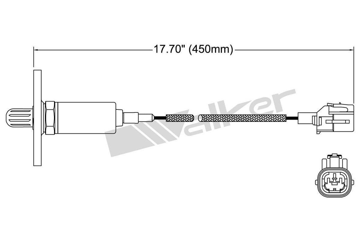 Walker Products Walker Products 250-21054 Oxygen Sensor 1-W Direct Fit W/Flange 250-21054