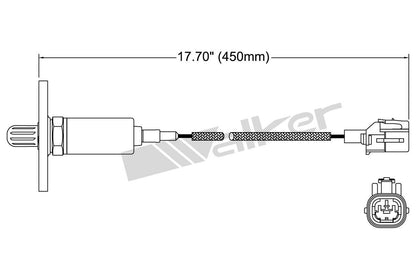 Walker Products Walker Products 250-21054 Oxygen Sensor 1-W Direct Fit W/Flange 250-21054