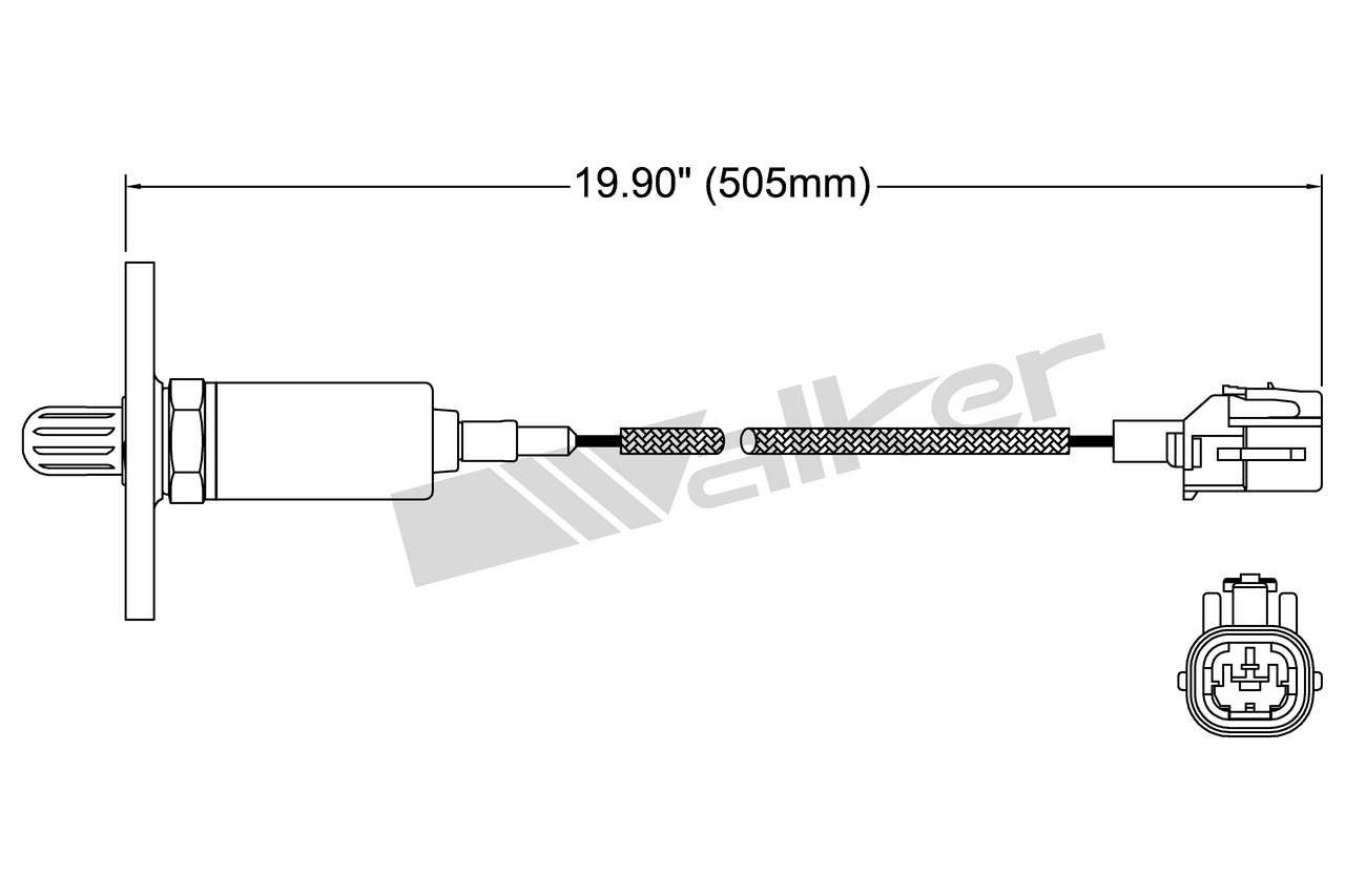 Walker Products Walker Products 250-21055 Oxygen Sensor 1-W Direct Fit W/Flange 250-21055