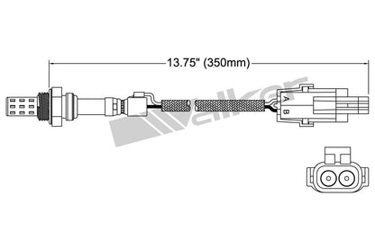 Walker Products Walker Products 250-22001 Oxygen Sensor 2-W Direct Fit 250-22001