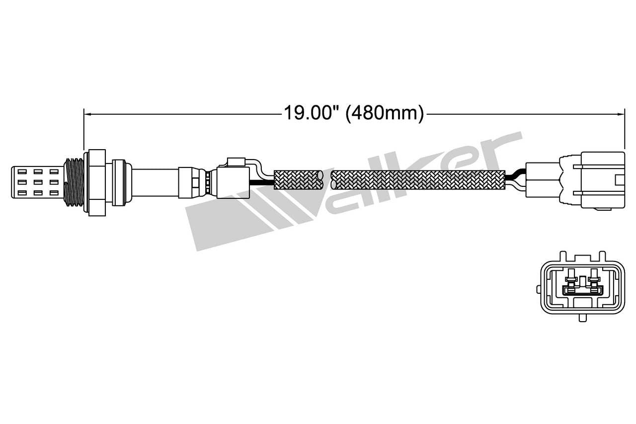 Walker Products Walker Products 250-22003 Oxygen Sensor 2-W Direct Fit 250-22003